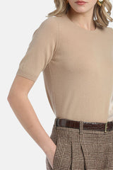 CORVINA BEIGE KNIT T-SHIRT
