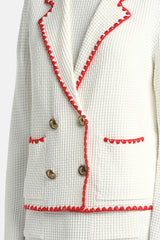 COSMICA CREAM DOUBLE-BREASTED JACKET