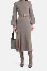 CURIOSITA CASHMERE-BLEND MAXI DRESS