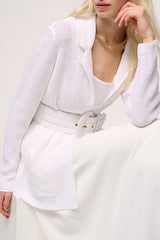 CUSCINETTO WHITE UNSTRUCTURED CARDIGAN