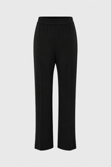 ALIETTE BLACK FLUID 7/8 TROUSERS