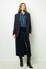 CASSIDIE CORDUROY MIDI SKIRT