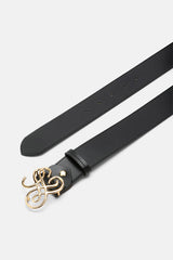DANVILLE GOLD MONOGRAM-BUCKLE BELT