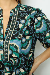SANDA JACQUARD PRINT MIDI DRESS