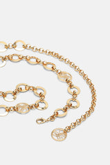 DAVOLI GOLD EMBELLISHED METAL BELT