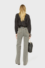 UCILLE BLACK EMBROIDERED COTTON VOILE SHIRT