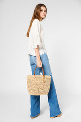 UMEIKA EMBROIDERED LINEN TUNIC