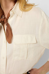 UDALINE NATURAL LOOSE-FITTING SHIRT