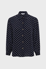 USARI NAVY POLKA DOT BLOUSE