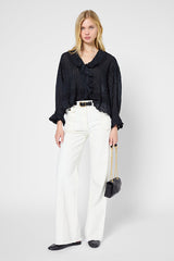 URTIZ BLACK EMBROIDERED COTTON SHIRT