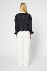 URTIZ BLACK EMBROIDERED COTTON SHIRT