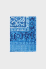 OREA PRINT COTTON MODAL LINEN BLEND SCARF