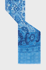OREA PRINT COTTON MODAL LINEN BLEND SCARF