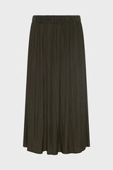 VANINA BRONZE PLEATED SATIN SKIRT