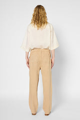 LYSEE COTTON LINEN STRAIGHT TROUSERS