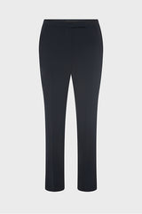 LIANA BLACK ELASTICATED BACK STRAIGHT TROUSERS