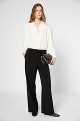 LUCILLE BLACK DRAWSTRING TROUSERS