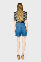 LOLLY BUCKLED DENIM SHORTS