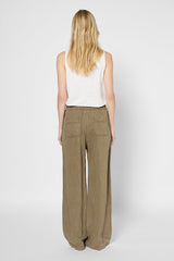 LAIA WIDE-LEG ELASTICATED BACK TROUSERS