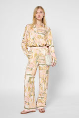 LIRA KHAKI PRINTED BLOUSE