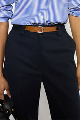 LUVA NAVY LONG LOOSE TROUSERS