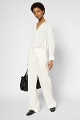 LENE WIDE LEG LINEN TROUSERS