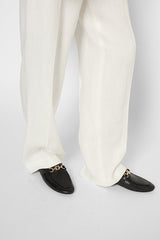 LENE WIDE LEG LINEN TROUSERS