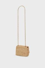 LE MINI FANNY RAFFIA MINI CROSSBODY BAG