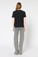 GRACIA BLACK PINEAPPLE BEADED T-SHIRT