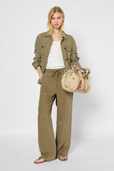 ROSEA LYOCELL LINEN SAFARI JACKET
