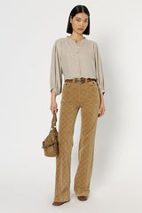 ALANA LUREX ROUND NECK SHIRT