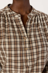 ALINE CHECKED BLOUSE