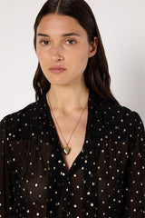 ANDREE LAVALIERE COLLAR MUSLIN SHIRT