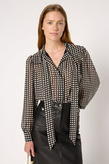 ALISHA POLKA DOT GRAPHIC SHIRT