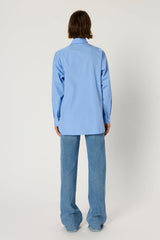 ALIX SKY BLUE COAT OF ARMS COTTON SHIRT