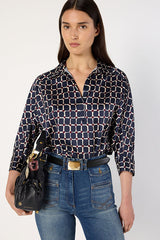 ARIANE GEOMETRIC SQUARES SHIRT