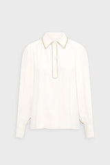 ASTRID WHITE GOLDEN PEARLS SHIRT