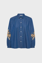 AMELIE EMBROIDERED DENIM SHIRT