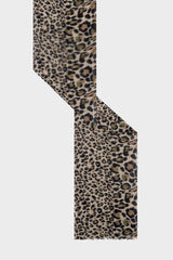 ROSALIE STRAW WOOL AND CASHMERE LEOPARD SCARF