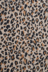 ROSALIE STRAW WOOL AND CASHMERE LEOPARD SCARF