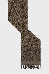 ROXANNA LUREX LEOPARD WOOL SCARF