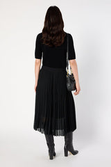 BILAL PLEATED JACQUARD SKIRT