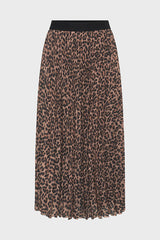 BABETTE LEOPARD PLEATED SKIRT