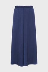 BELLA NAVY SATIN SKIRT