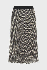 BETH GRAPHIC POLKA DOT PRINT MIDI SKIRT
