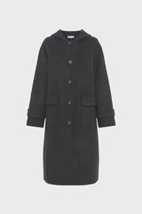 MARIAM MID-LENGTH HOODED WOOL COAT