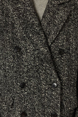 MOLY DOUBLE BREASTED HERRINGBONE LONG COAT