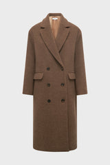MADY DOUBLE-BREASTED WOOL TWILL COAT