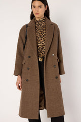 MADY DOUBLE-BREASTED WOOL TWILL COAT
