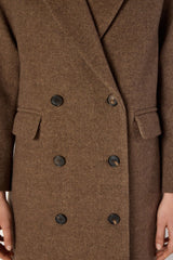 MADY DOUBLE-BREASTED WOOL TWILL COAT